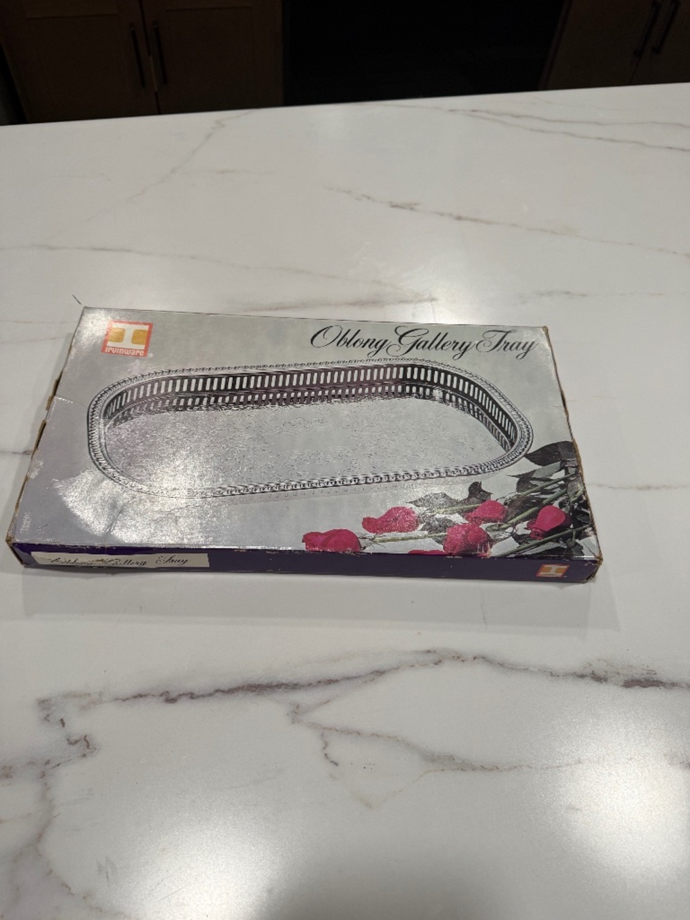 Carefree chromium by Shelton Ware oval tray features in engraved center design